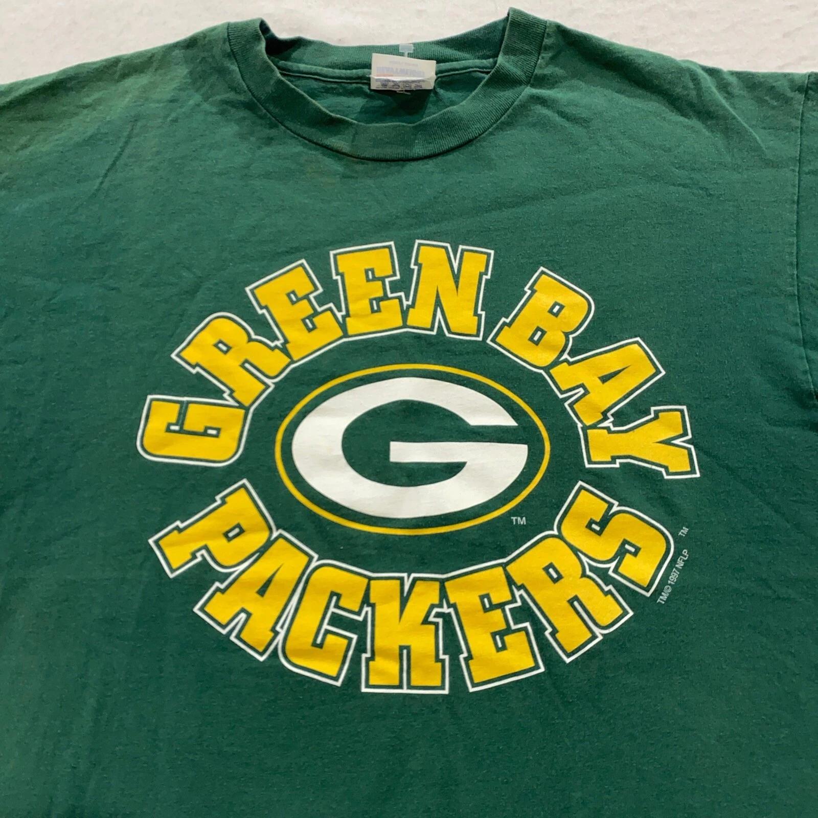 vintage 90s GREEN BAY PACKERS T-Shirt LARGE football NFL soft M