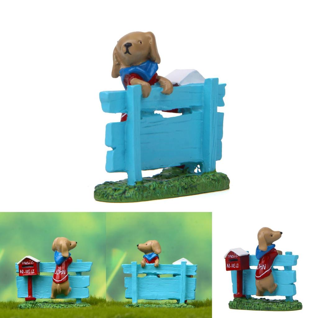 Lawn Dog Sign Resin Ornament For Landscaping And Gift Use