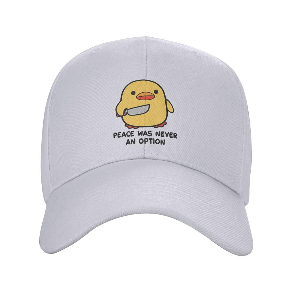 Peace Was Never An Option Letter Cap Unisex Women Fashion Cartoon Ducks Hat Sun Caps Trucker Cap Snapback Caps Baseball Caps Winter