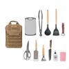 Portable Camping Cookware Kit Complete Cooking Set Storage Bag Included Utensil
