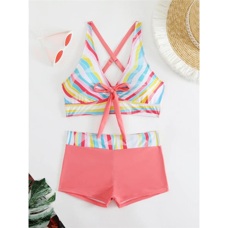 2026 High Waist Bikinis Women Sports Swimwear Print Bathing Suit Female Padded Beach Wear Bathers Swimming Swimsuit Summer