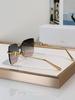 Women's Fashion Rimless Metal Sunglasses CHAIN M1U - UV Protection, Large Frame