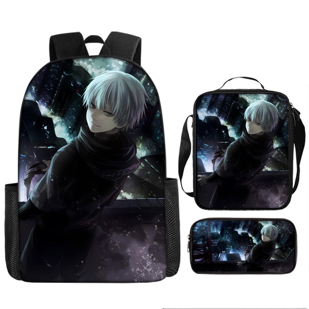 Anime Peripheral Backpack Tokyo Ghoul Food Backpack Kimuken School Bag Computer Bag Tokyo Ghoul Backpack