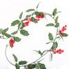 2026 Artificial Christmas Vine with Red Berries - European and American Wall Hanging Decoration