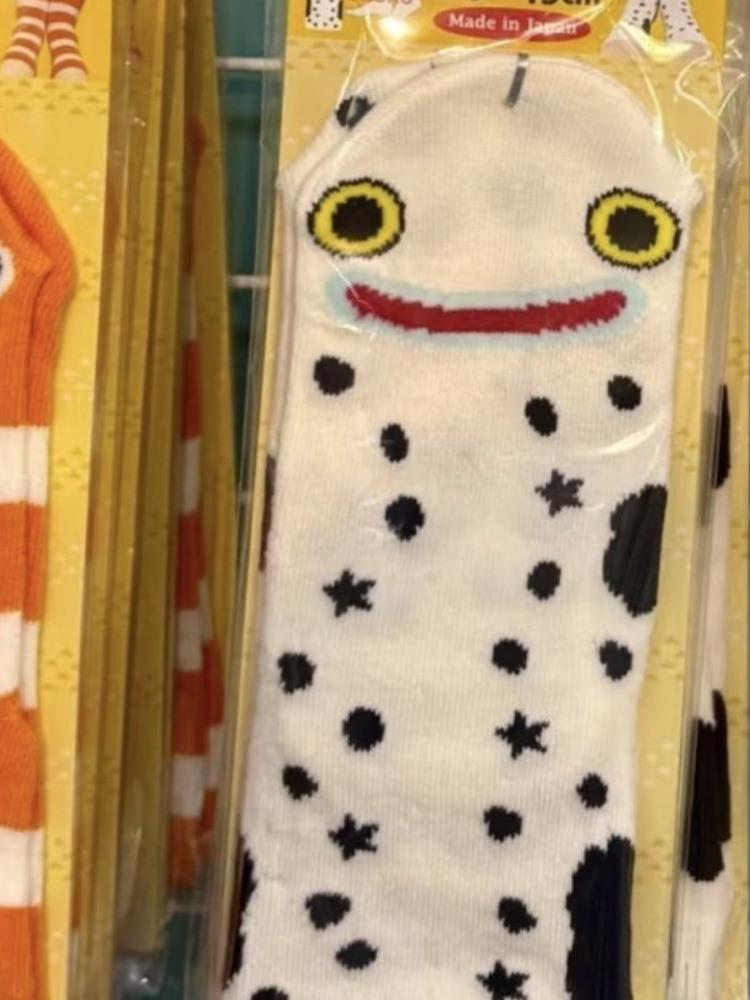 

Garden Eel Socks Cute Women s Summer Thin Mid-tube Socks Cartoon Japanese Stripes Funny Creative 2025 New Spring Summer Gift One Size