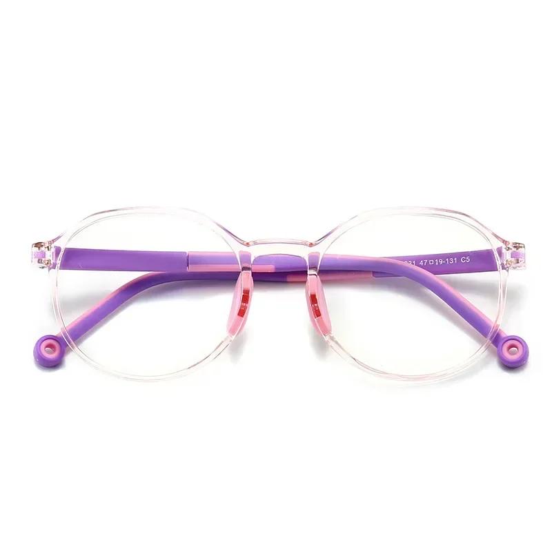 Anti Blue Light Glasses for Kids TR90 Round Optical Medical Glasses Frames Children Computer Eyeglasses