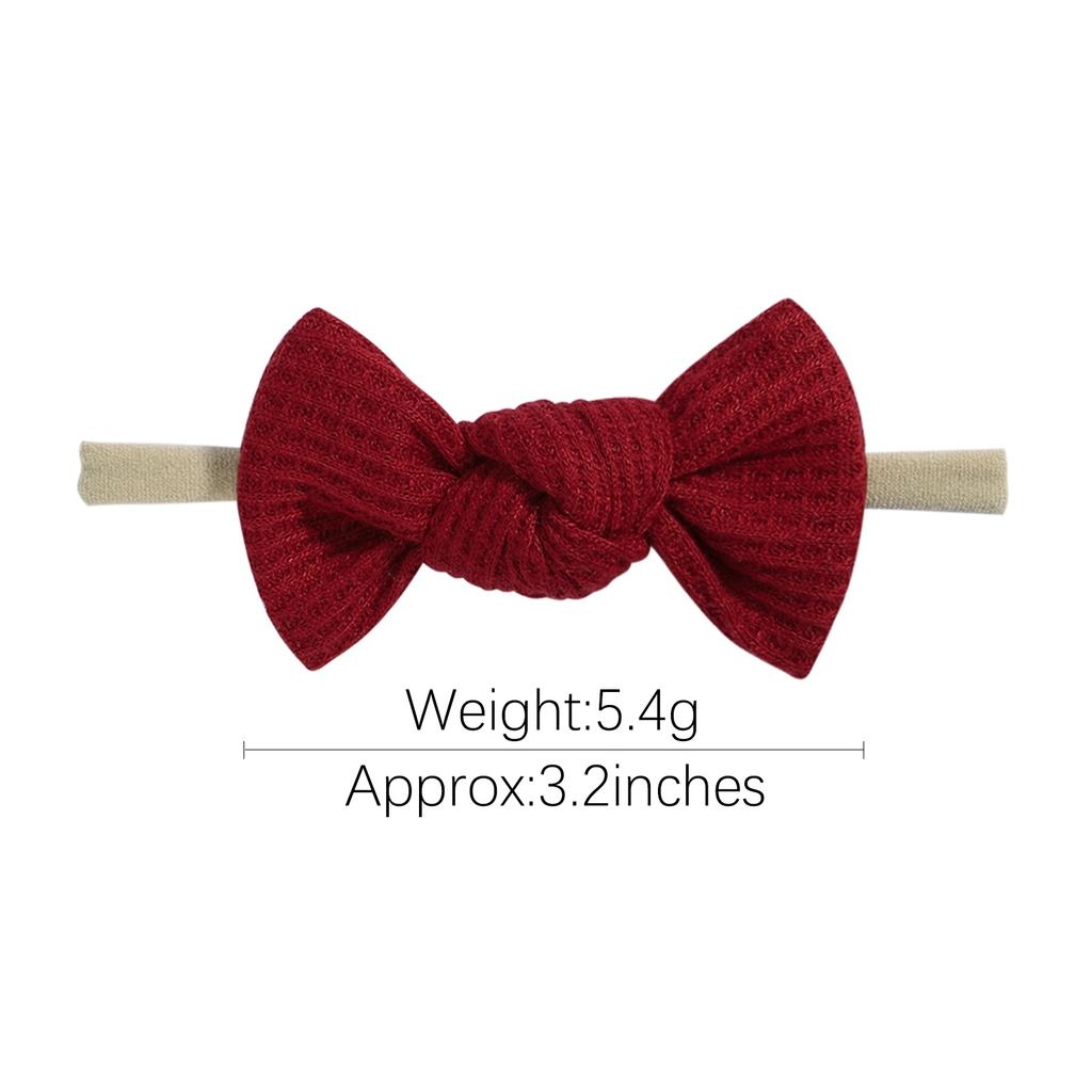 Tie Children'S Bow Headband Solid Color Knitted Waffle Baby Baby Headband Hair Accessories 2526