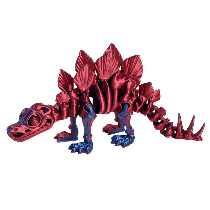 3D Printed Dragon Dinosaur Model Joints Can Move Freely Desktop Craft Ornament Gifts for Kids For Landscaping Decoration