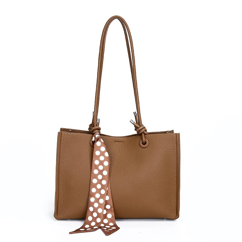 Women's Bag New Tote Bag Large Capacity Women's Bag Commuter Fashion Women's Shoulder Silk Scarf Casual Large Bag Mother and Child Bag