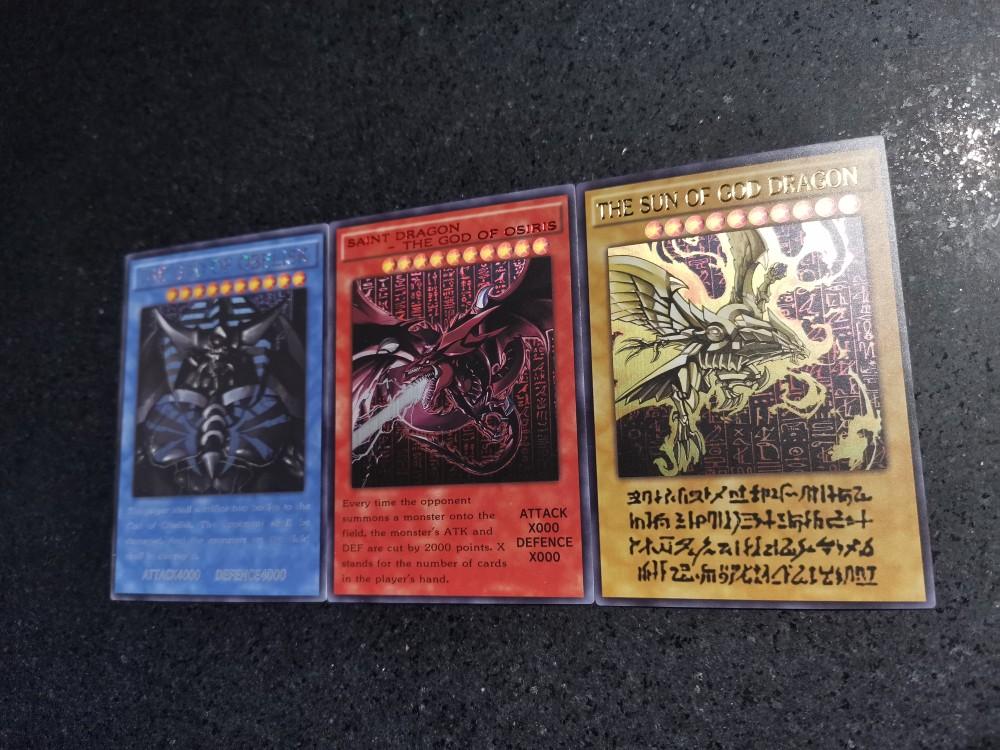 3pcs/set Diy Yu-Gi-Oh! Self Control Collect Signature Trading Flash Card Anime Cartoon Gift