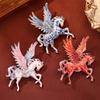 Beautiful Big Wings Flying Horse Brooches for Women Men Enamel Elf Animal Party Office Brooch Pins Gifts