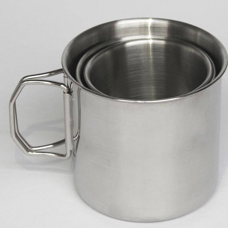 Nufeng Portable 304 Stainless Steel Water Cup Set 550ml (Set of 2)