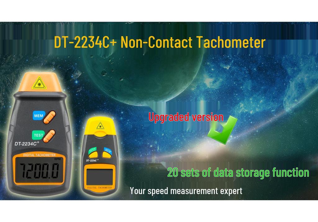 Genuine LUTRON DT-2234C+ Tachometer - High-Quality Taiwan Tachometer for Accurate Measurements