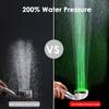 New Temperature Control 3/7 Color Changing LED Anion SPA Shower Head Water Saving Handheld Bathroom Home Innovative Accessories