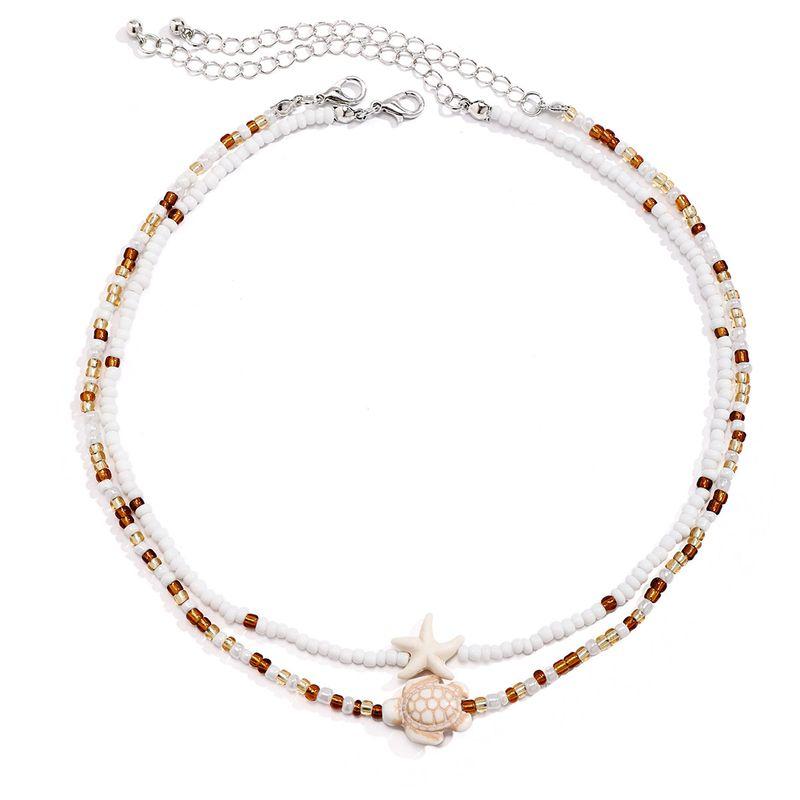 

Necklace Suit Bead Trip Shoot Double Layer Twin Starfish Starfish & Turtle Design