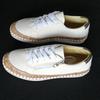 Spring New European & American Colorful Lace-Up Flat Loafers – Printed Board Shoes for Women