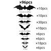  Halloween 3D Bats Wall Decorations, Black Hanging Bat Stickers, Spooky Party Supplies for Haunted House Decor