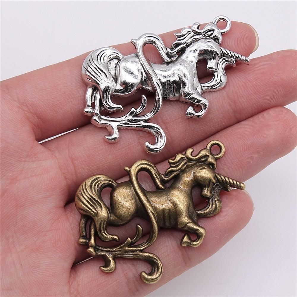 Unicorn Fantasy Creature Charm Antique Bronze Zinc Alloy Jewelry Making Supplies for Girls Pendants New Arrival