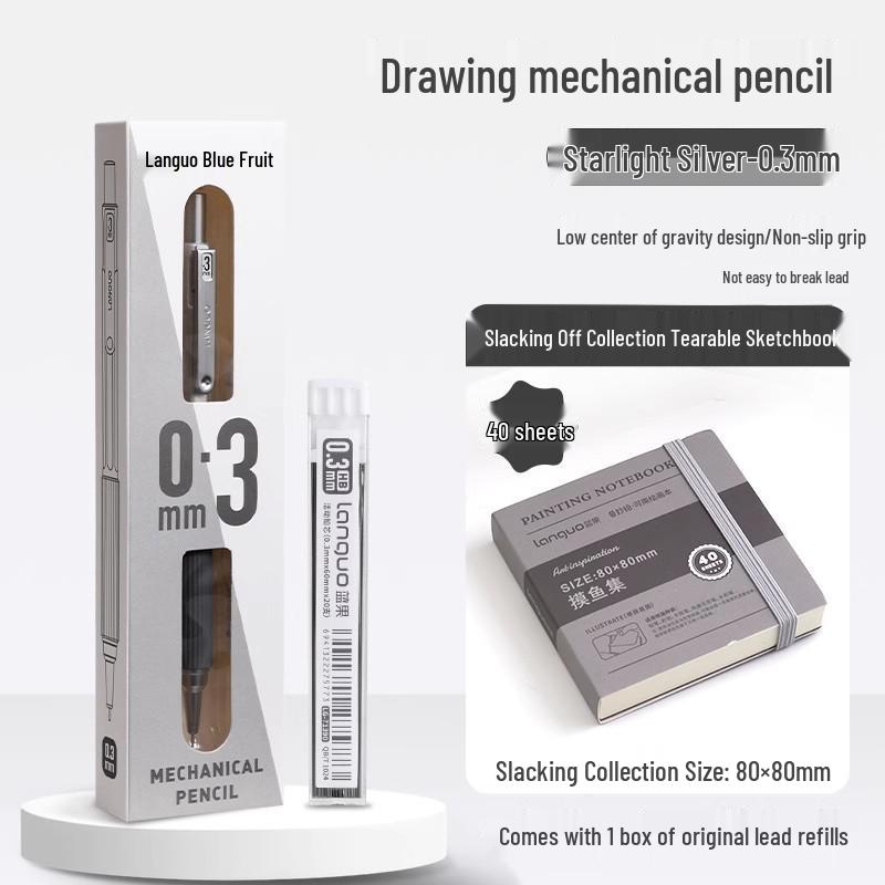 Blue Fruit Automatic Pencil Set: Candy Macaron Creative Stationery for Drafting and Drawing