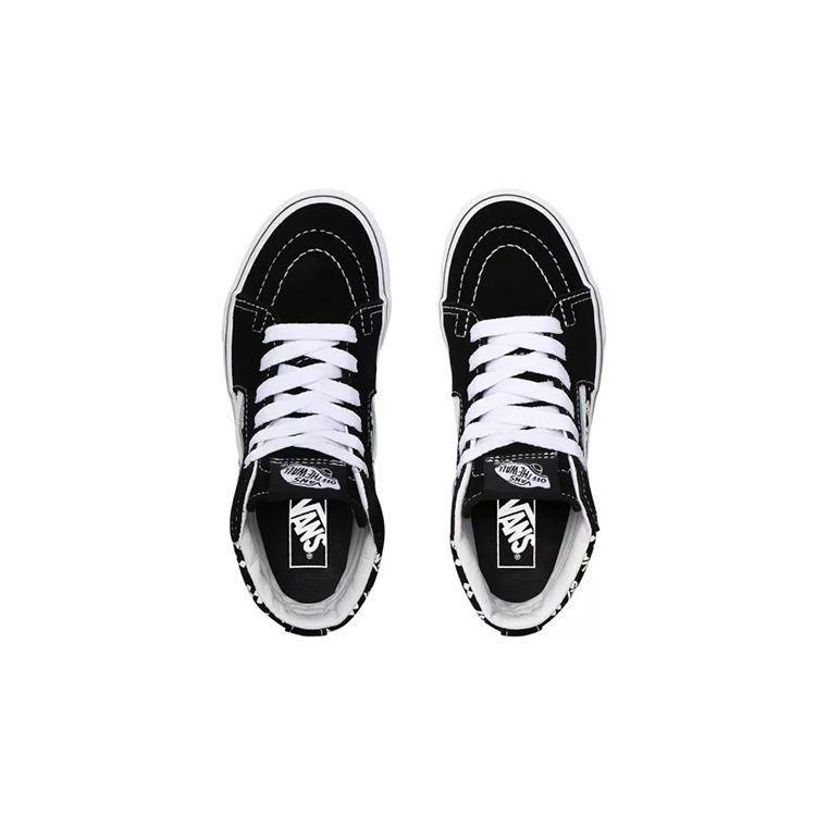 Vans Sk8 Canvas High Top Skate Shoes Black White Kids Sneakers VN0A4BUWTEZ