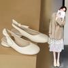 Mode Baotou Sandalen Damen Sommer 2025 Neuer Stil Grober Absatz Mary Jane Kleiner Duftender Wind Runde Spitze Niedriger Absatz Retro Einzelne Schuhe