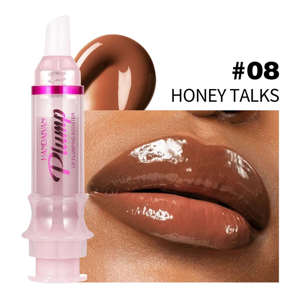 HANDAIYAN Lip Plumping Booster High Shine Lip Plumper Lip Oil Needle Tube Lip Gloss Lip Balm Extreme Volume Lip Tint Makeups