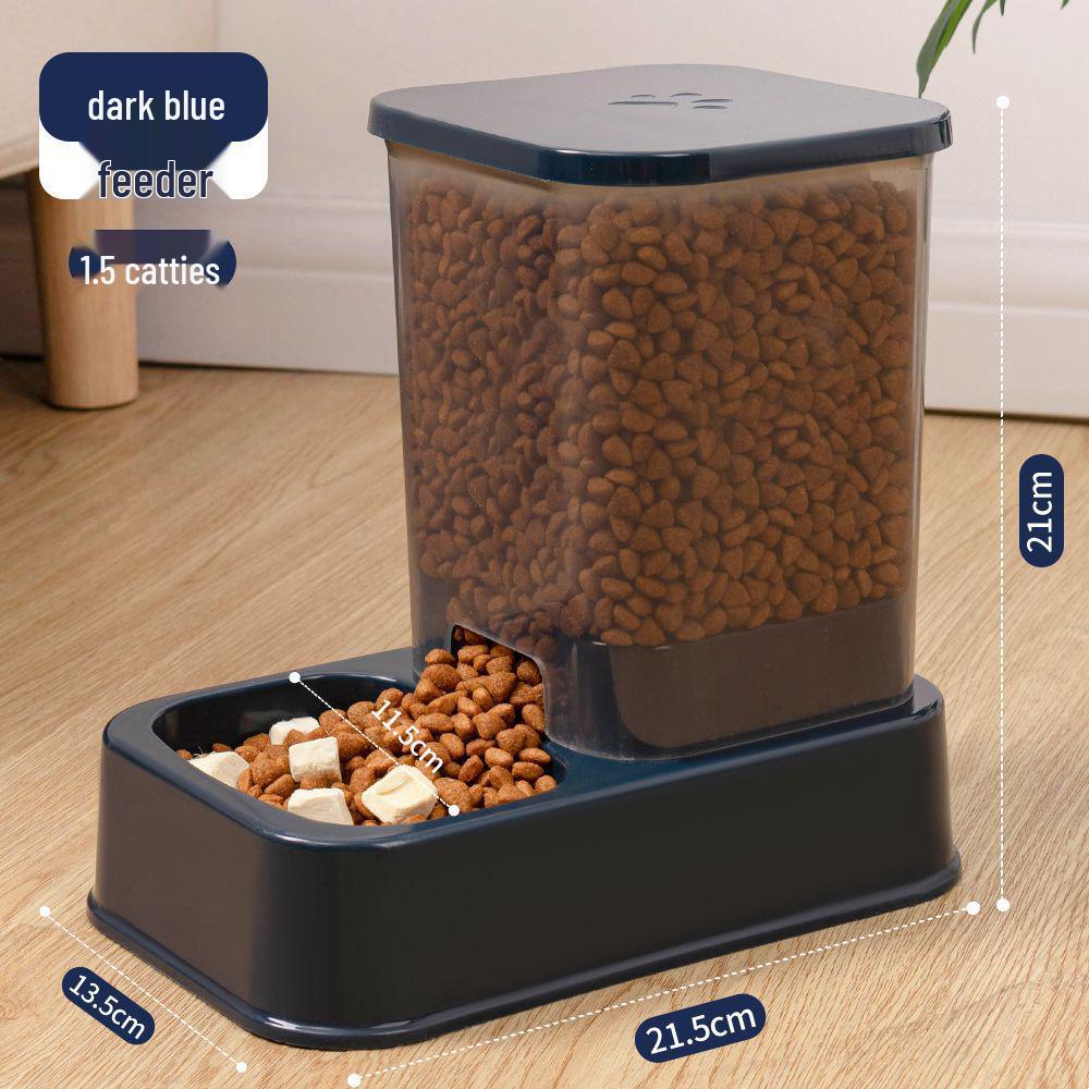 Automatischer Trinkbrunnen für Katzen und Hunde mit Doppelnapf-Futterspender