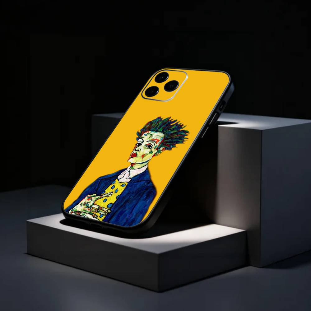 painter E-Egon S-Schiele Phone Case Silicone Soft For IPhone 17 16 15 14 13 12 11 X XR Plus Pro Max Plus