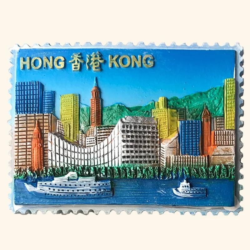 China Hong Kong Fridge Stickers Tourist Souvenirs Fridge Magnets Home Decor Wedding Gifts Photo Wall Magnetic Stickers