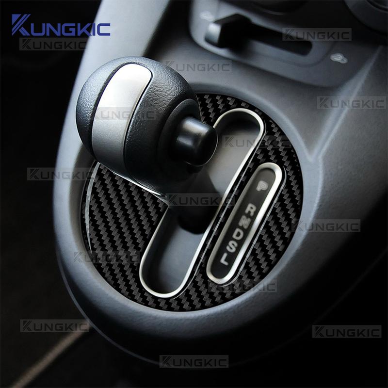 Real Carbon Fiber Decorative Sticker For Mazda 2 2008 2009 2010 2011 2012 2013 2014 Automatic Gear Shift Frame LHD RHD
