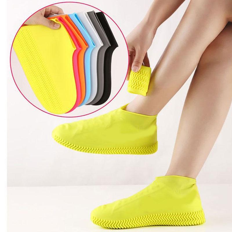 Gummi-Regenstiefel Regenschuhüberzug für Schuhe Silikon-Regenstiefelüberzüge Schutz Wasserdichte Schuhüberzüge