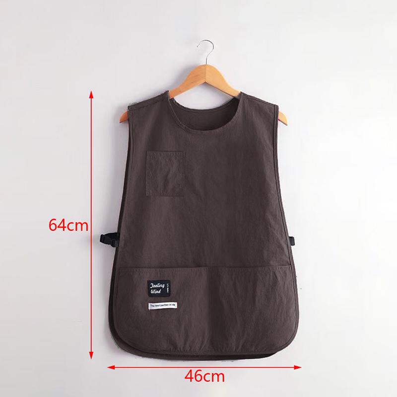 Shoemaker Vest Men'S Apron Waterproof Stain-Resistant Chef Pocket Maid Sleeveless Art Breathable And Comfortable Vests Apron