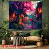 cherry blossom street scene Digital printing polyester wall tapestry suitable for use living rooms bedrooms offices bars party
