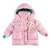 Parka con cappuccio invernali in peluche spessi per bambine, giacca con cerniera, cappotto casual