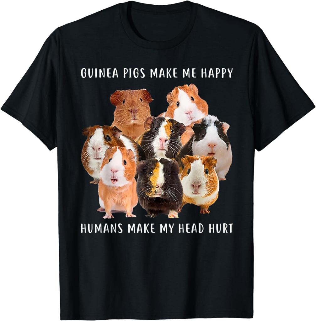 New Product Limited Quantity of Happy People Hurt by Guinea Pig Tshirt with Fashionable and Casual Printed Pattern