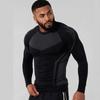 YOUNGAL Men's Fitness Training Shirt: Breathable, Sweat-Absorbent, Long/Short Sleeve Options