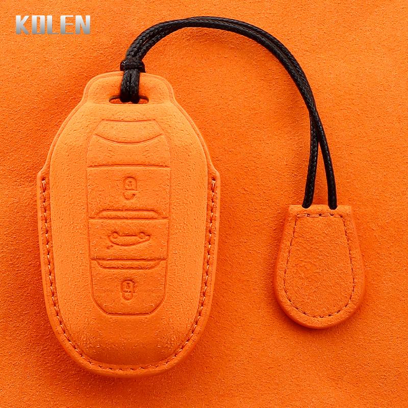 Genuine Leather Auto Smart Key Fob Cover Case Housing Fit For Peugeot 308 408 508 2008 3008 4008 5008 Citroen C4 C4L C6 C3-Xr Picasso Ds3 Ds4 Ds5