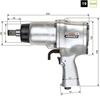 VESSEL Air Impact Single Wrench, Hammer, GT-P18J