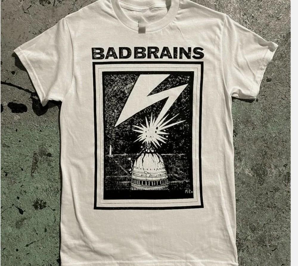 Bad Brains Shirt Bad Brains Band White Short Sleeve Unisex T shirt Unisex T-Shirt M