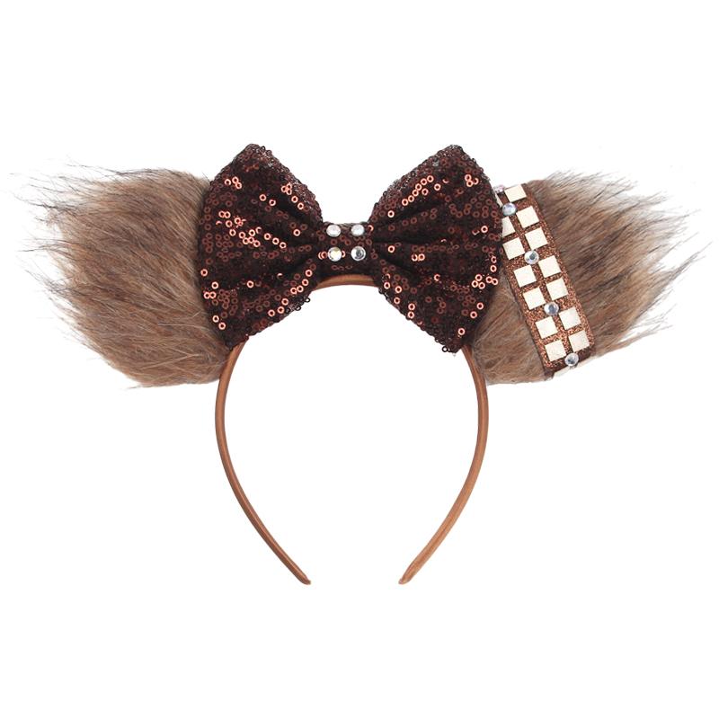 Fashion New Brown Beauty And Beast Mouse Ears Headband 5" Headwear Boys Girls Festival Party Hair Accessories Women Gift