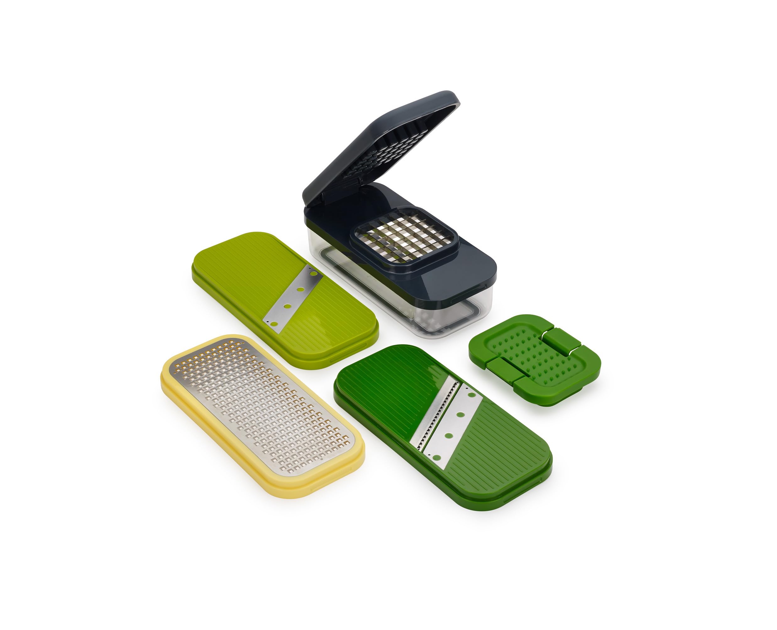

Joseph Joseph Multiprep Compact 4-in-1 Grating and Slicing Set, Multicolor, 9.8 D x 4.5 W x 4.7 H, Polypropylene, 20222