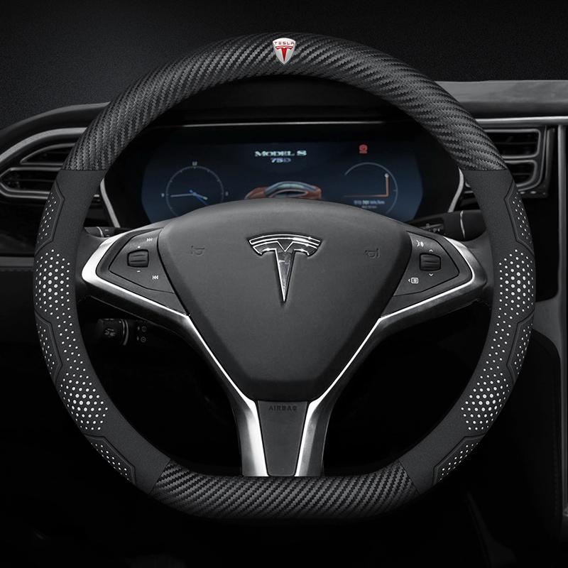 Car Steering Wheel Cover For Tesla Model 3 Model S Model Y Model X Roadster 2019-2025 Auto Interior Steering Wheel Accessories