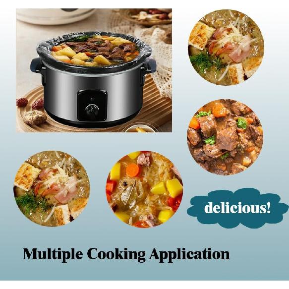 Slow Cooker Liners, 20-Pack Cooking BagsOversized Disposable Pot Liner Plastic Bags, Fits 6QT to 10QTFor Slow Cooker Cooking Tray, 14-Inch x 22-Inch,