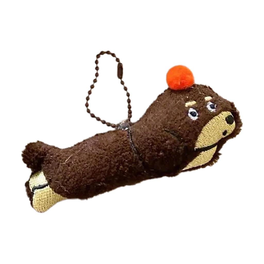 Fashionable Dachshund Plush Keychain Lovely Puppy Stuffed Keyring Accessory for Bag Decoration and Special Gifts