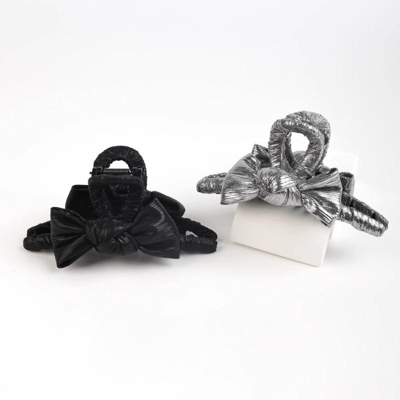 High-end Velvet Clip Elegant Bow Hair Clip Large Volume Updo Shark Clip Hair Accessory