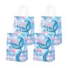 Pack of 10 Beauty Fish Theme Paper Bags with Scale Pattern Candy Storage Bags Suitable for Gifts and Party Favors