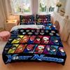 Custom Anime Soccer Character Print Bedding Set Personalized Washable Custom 3Pcs Duvet Cover Pillowcases Soft Microfiber Home Bedroom Gift