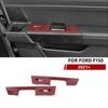 Red Carbon Fiber Rear Door Window Switch Panel Cover Trim For Ford F-150 -22