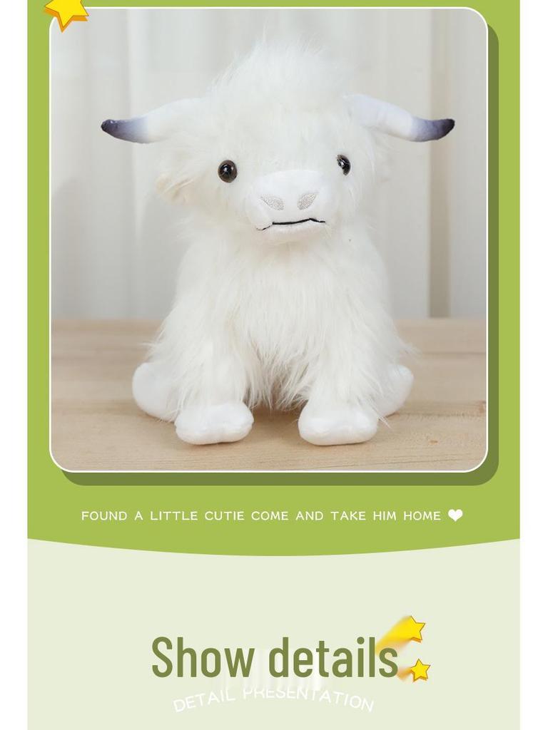 Scottish Highland Cow Plush Toy - Long-Haired Children's Gift Doll