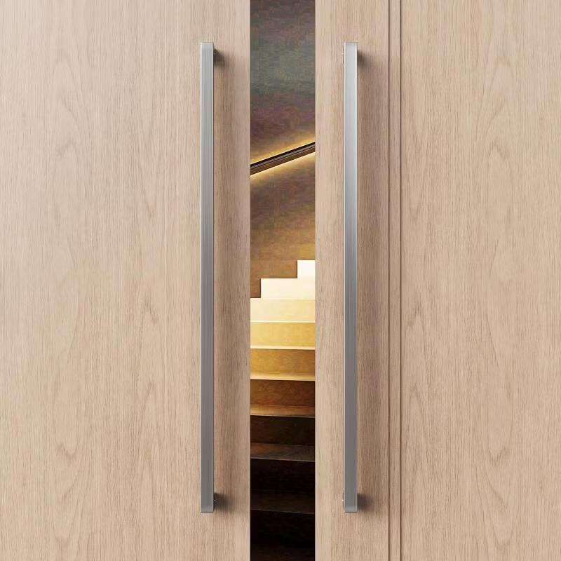 Moderne minimalistische Schiebetür aus gehärtetem Glas